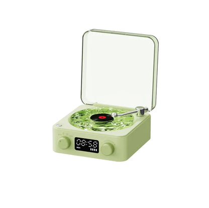 Retro Bluetooth Turntable Speaker with vintage record player design