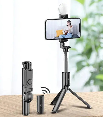 Rechargeable LED selfie stick for Instagram and video calls