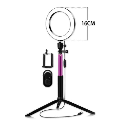 Adjustable LED ring light for selfies and video calls
