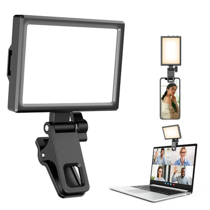 Rechargeable Selfie Light Clip-On attached to smartphone for TikTok videos