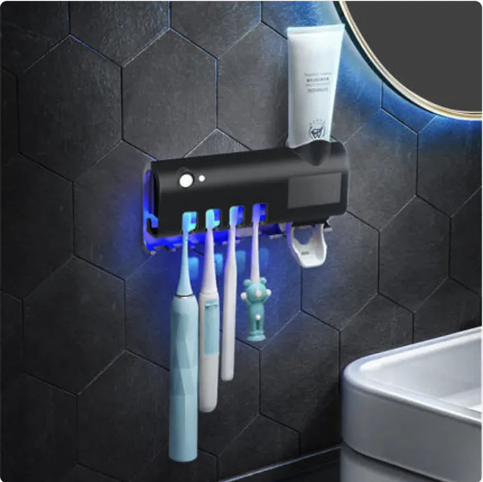 Smart toothbrush sterilizer with UV cleaning