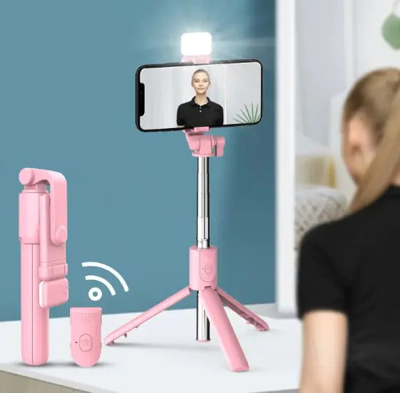 Selfie Stick Light with adjustable LED and phone holder