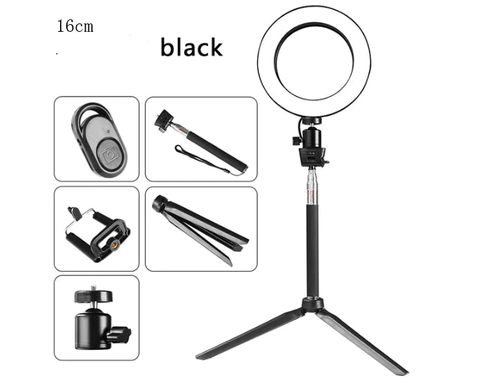 Selfie Ring Light with tripod and phone holder for TikTok videos