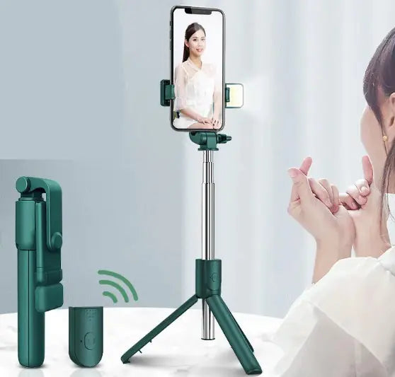 Rechargeable LED selfie stick for Instagram and video calls