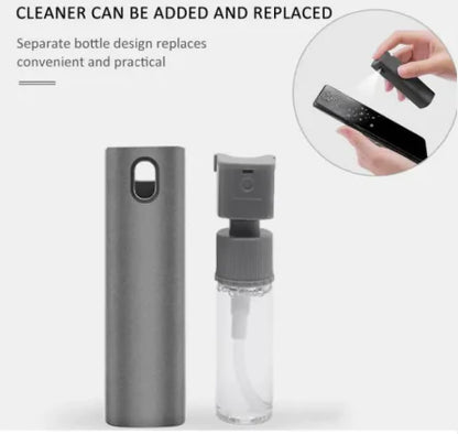 2-in-1 screen cleaner kit with spray and microfiber pad