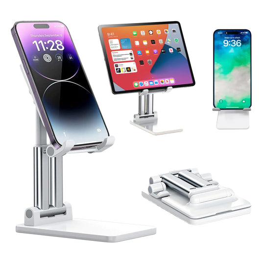 Foldable Phone Stand holding smartphone at adjustable angle